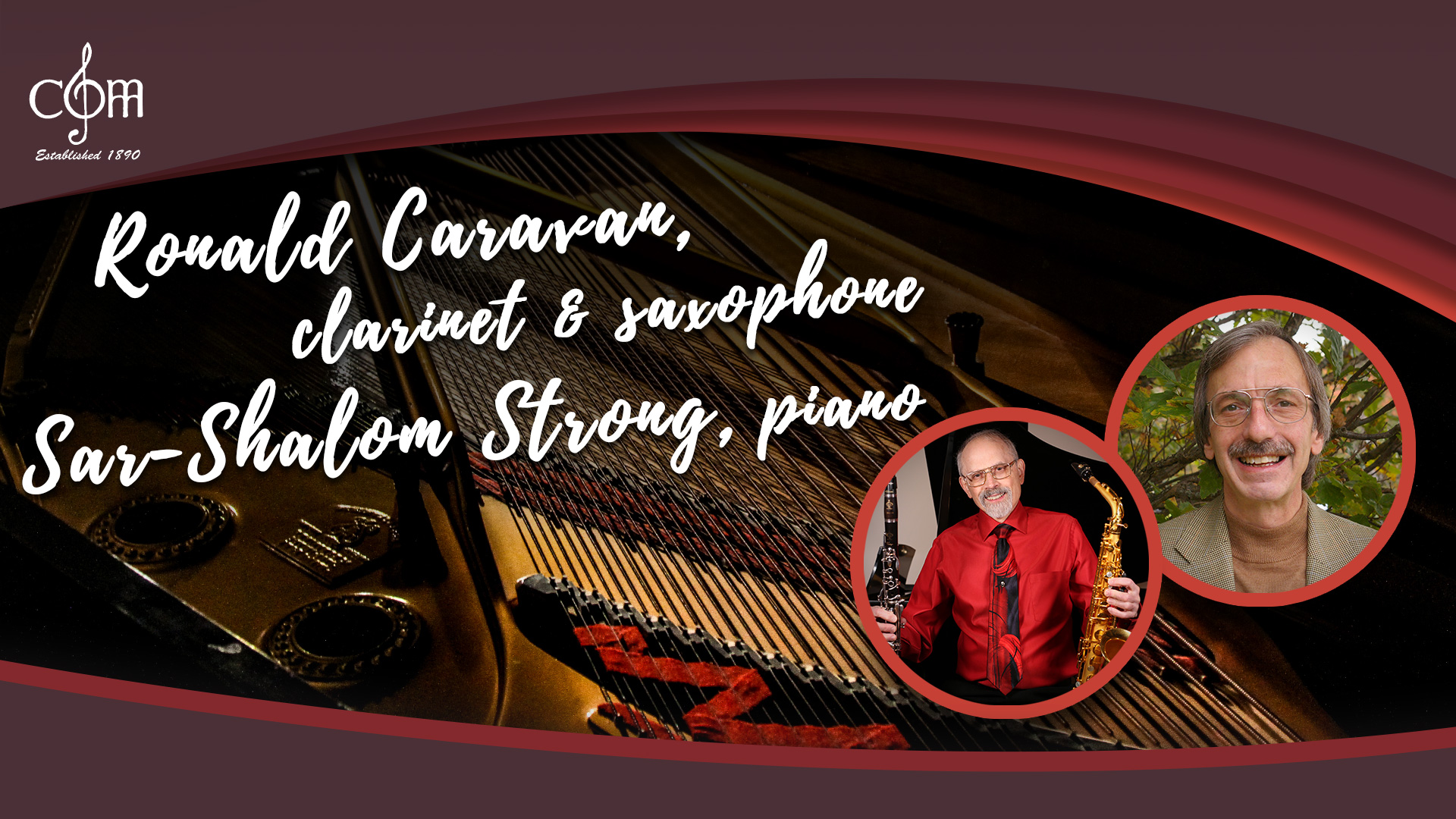 Ronald Caravan, clarinet & saxophone; Sar-Shalom Strong, piano